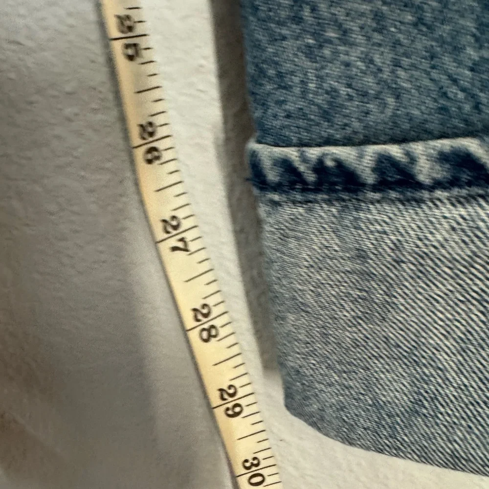 MOTHER The Dodger Skimp Cuff Light Blue Straight Leg Jeans - Low Rise - Picture 10 of 15